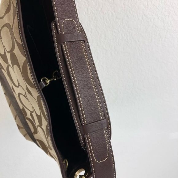 Coach North South Signature C Stripe Canvas Tote - Picture 6 of 9